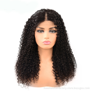 Virgin Aligned Cuticle Brazilian Human Hair Single Donor Jerry Curl Lace Frontal Wigs For Black Women